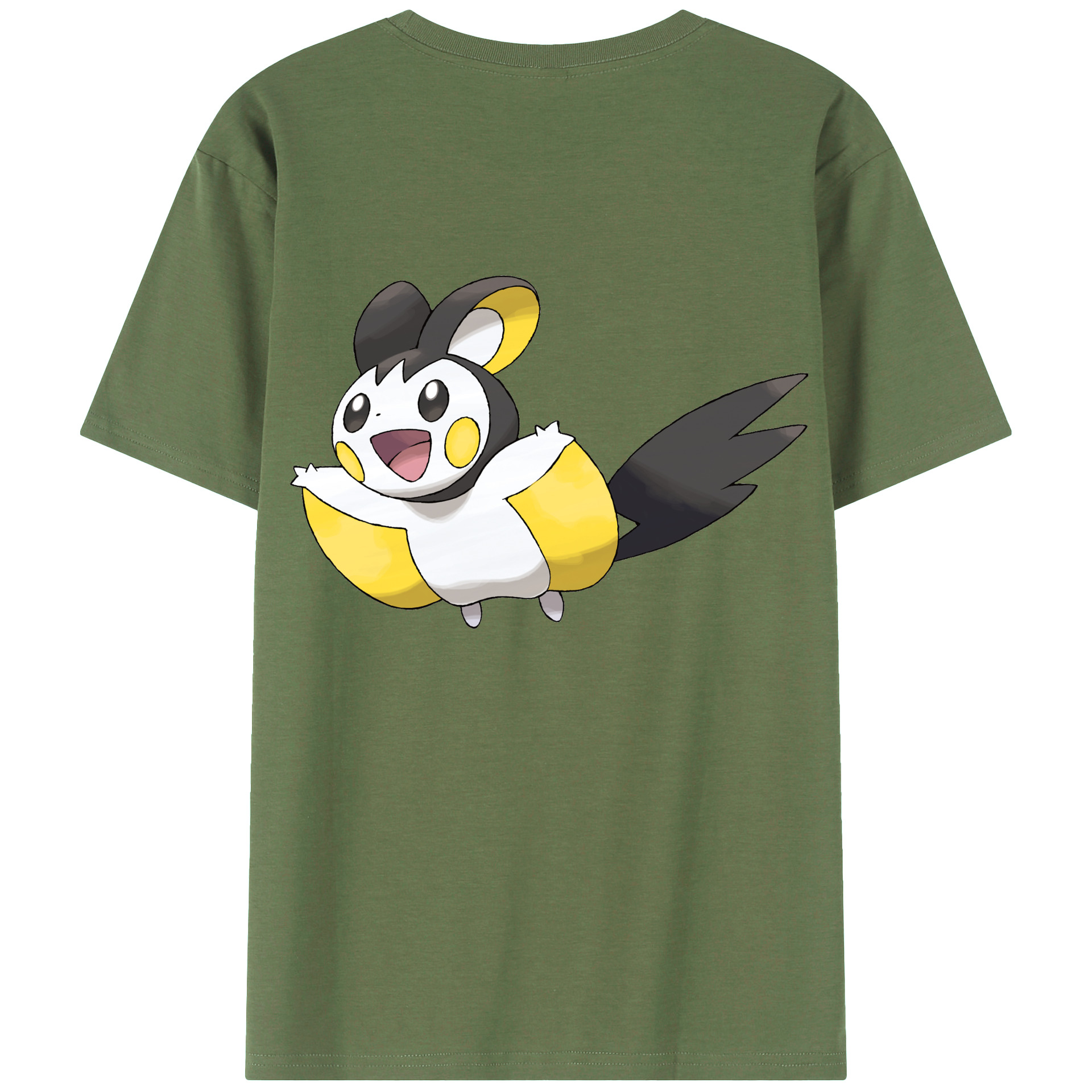 （画像用） ポケットモンスター Pokémon 綿100％ メンズ半袖Tシャツ（バックプリント） 通気性
